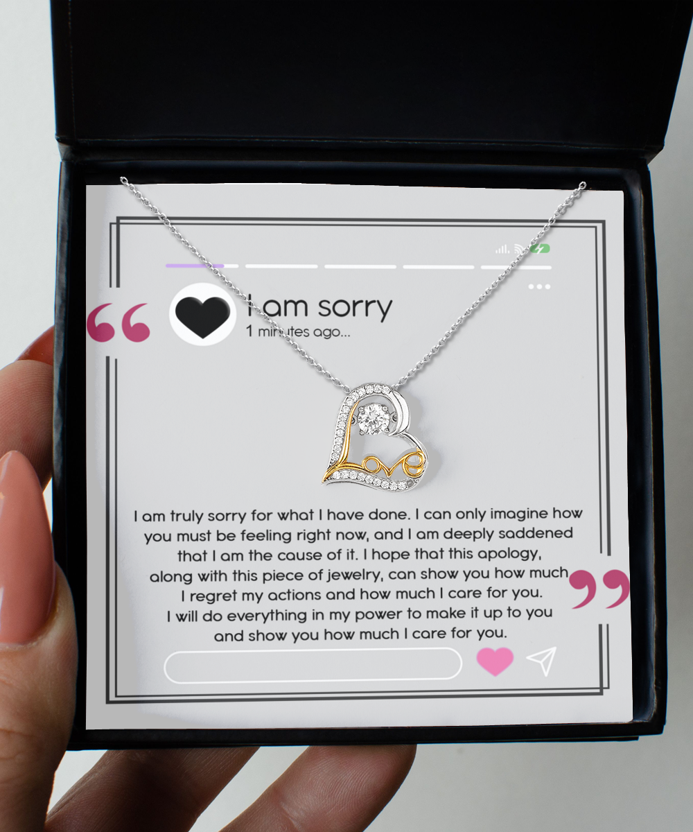 I'm Sorry Gift - Heart Necklace - Care For You