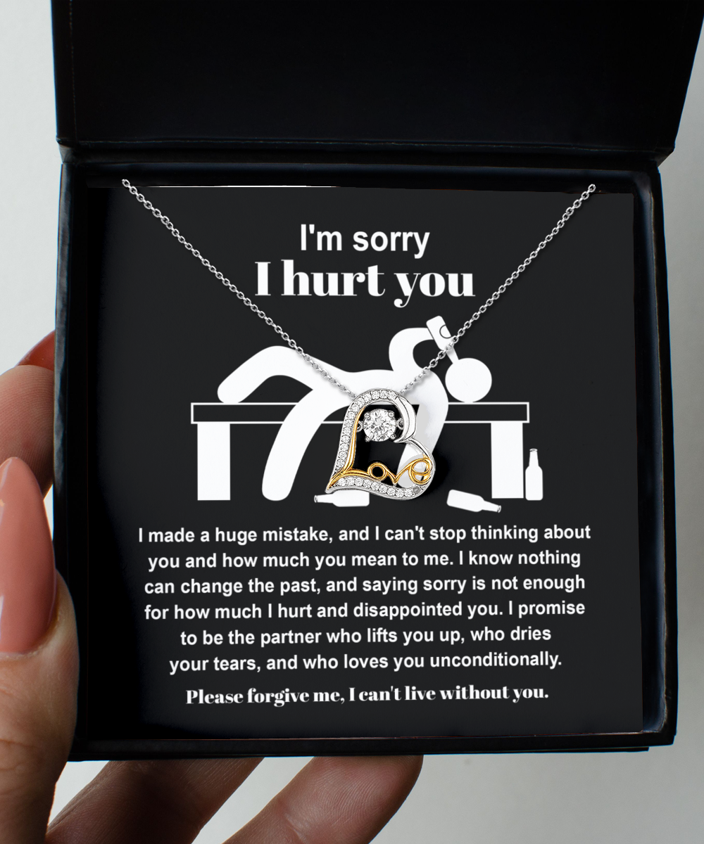 I'm Sorry Gift - Love Heart Necklace - Change The Past