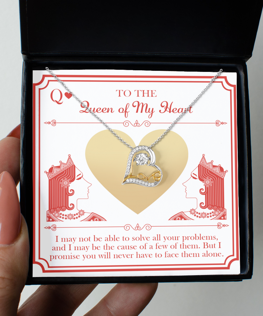 To My Wife - Heart Necklace - The Queen Of My Heart