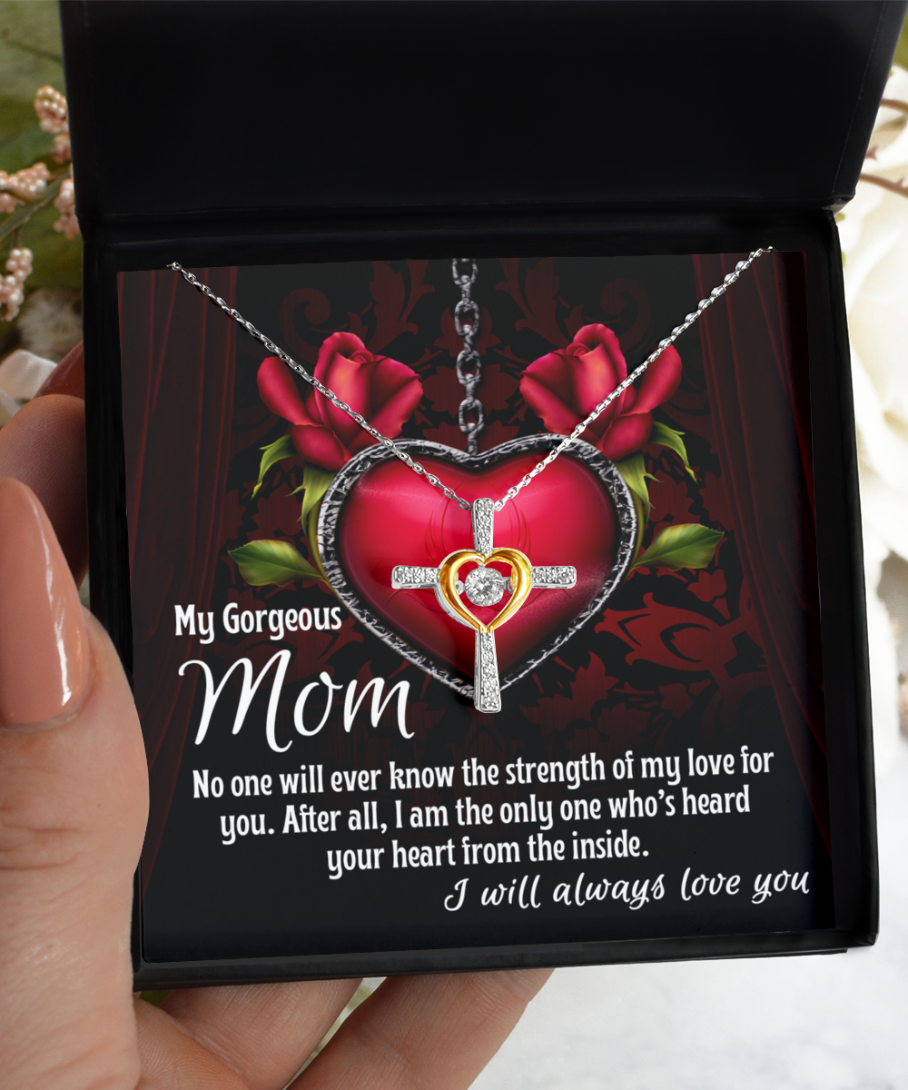 Gift For My Mom - Cross Dancing Necklace - Heard Your Heart