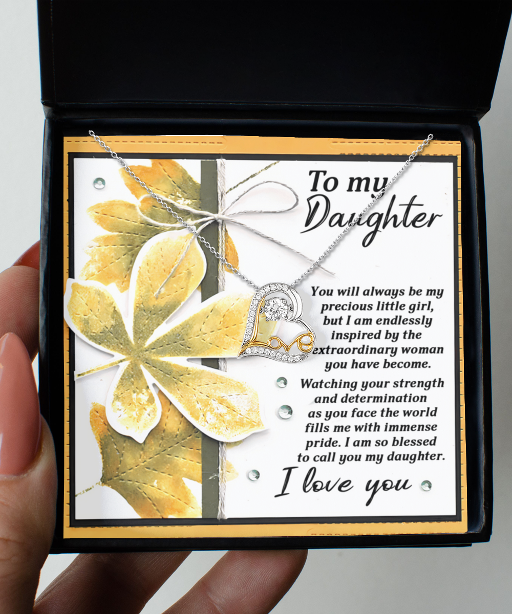 To My Daughter - Blessed To Call You My Daughter - Scripted Love Necklace