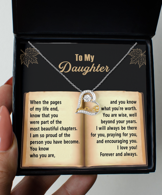 To My Daughter - You Are Wise Beyond Your Years - Scripted Love Necklace