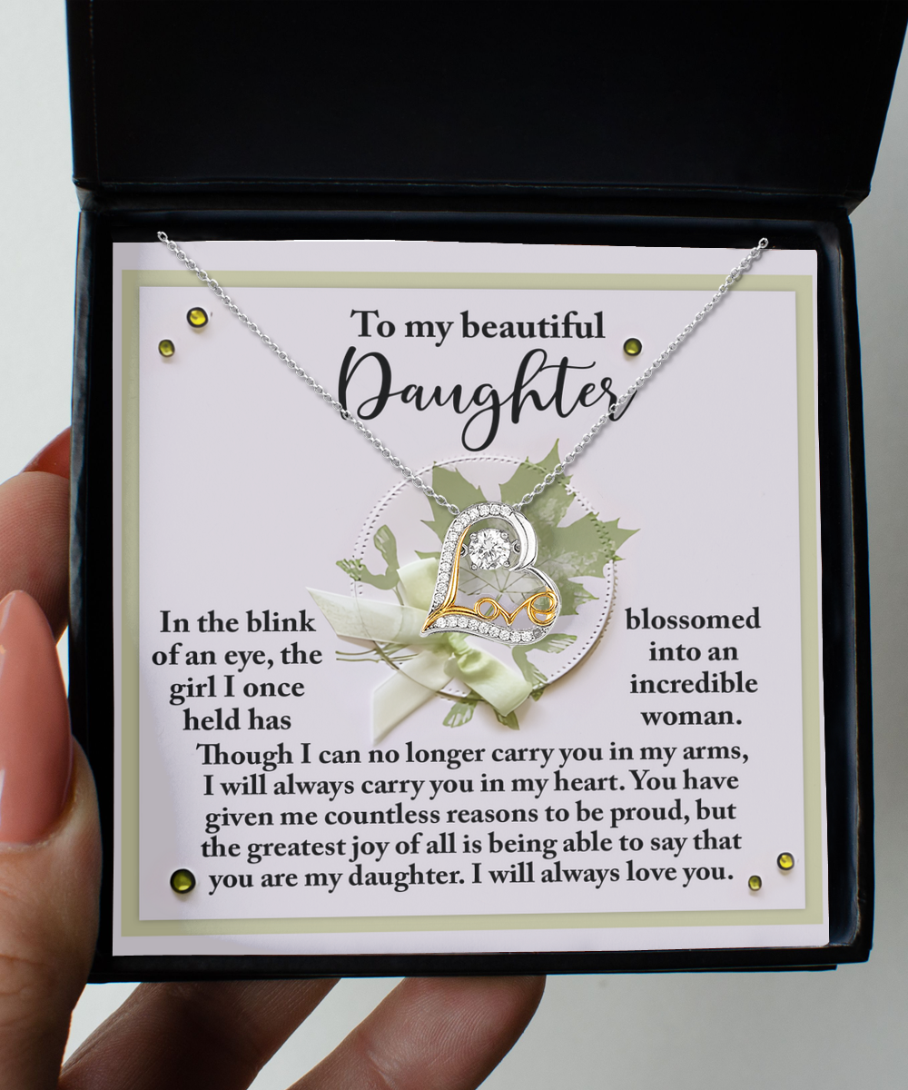 To My Daughter - Incredible Woman - Scripted Love Necklace