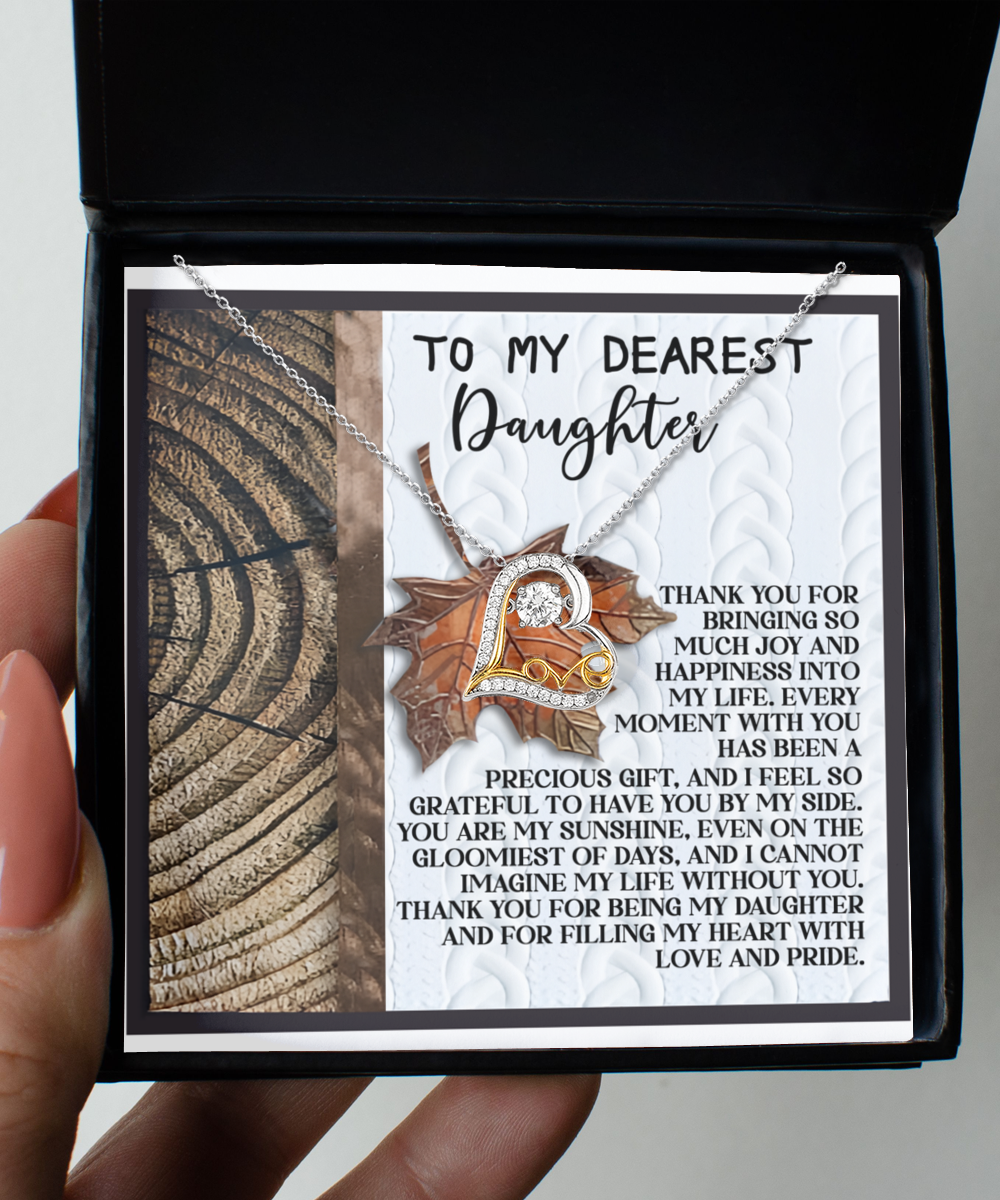 To My Daughter - Filling My Heart With Love and Pride - Scripted Love Necklace