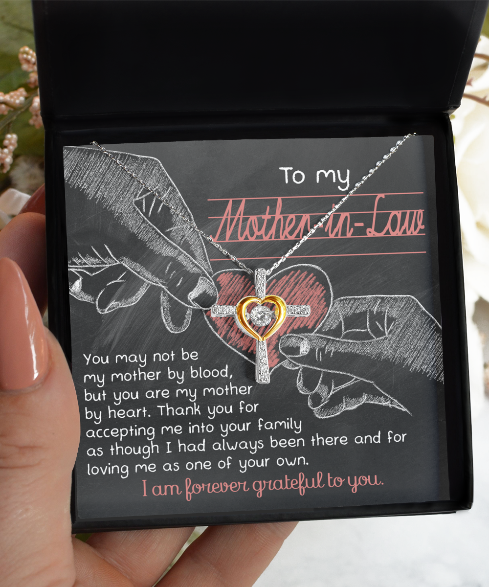 Mother in Law Gift - Cross Dancing Necklace -  Mother By Heart