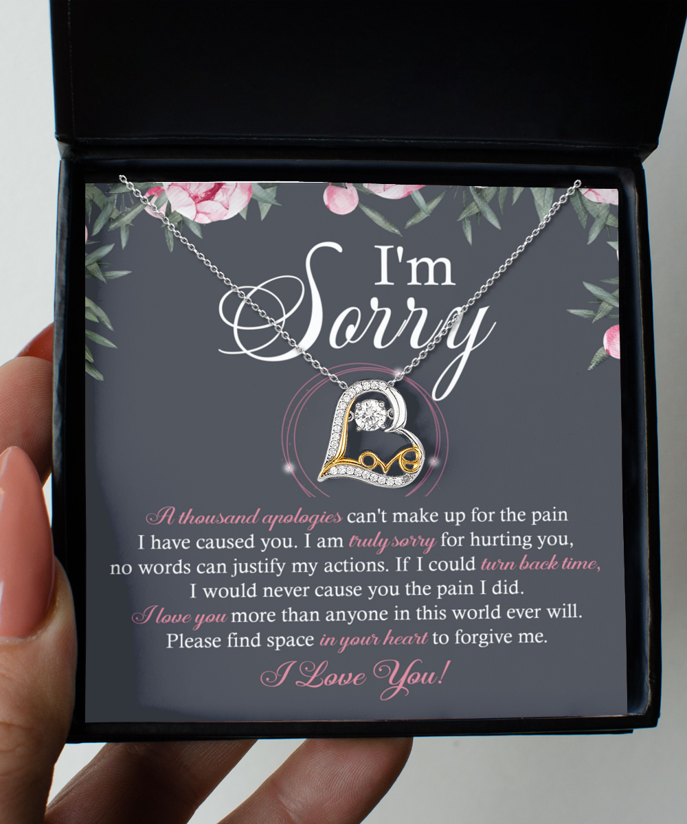 I'm Sorry Gift - Love Heart Necklace - World Ever Will