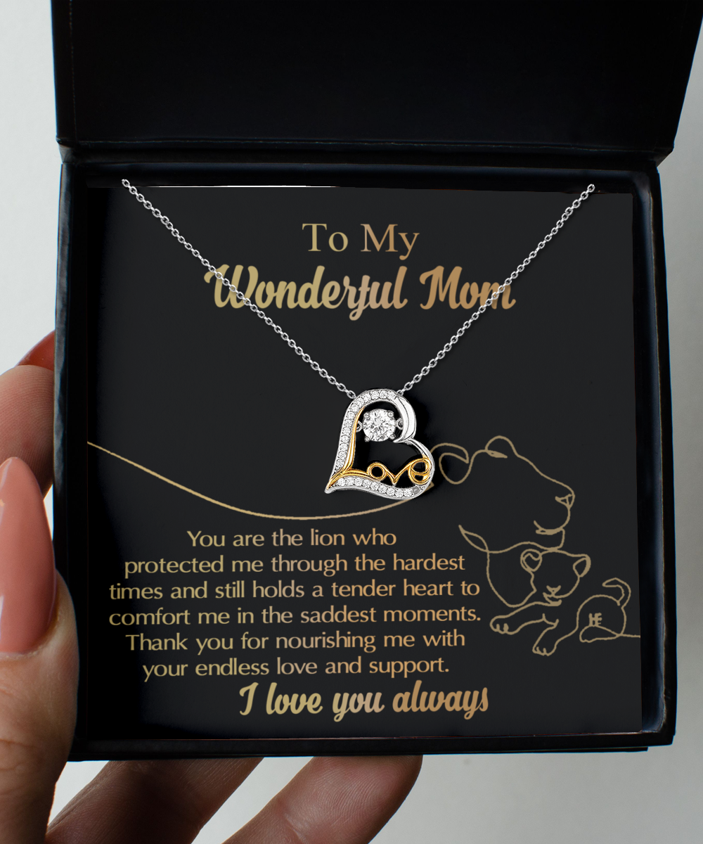 Mom Jewelry Gift - Love Dancing Necklace - The Lion