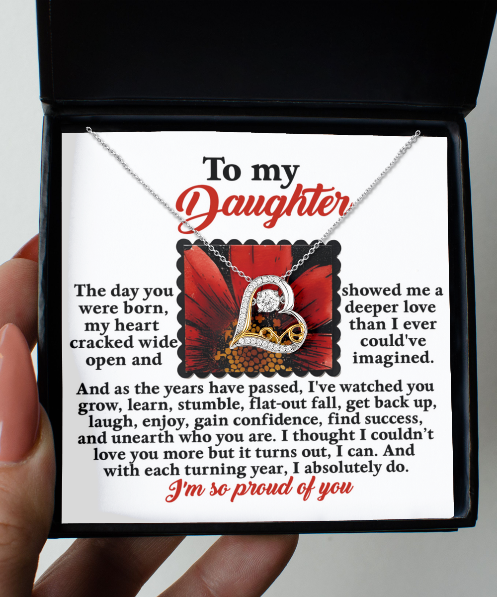 To My Daughter - I Couldn't Have Imagined A Deeper Love - Scripted Love Necklace