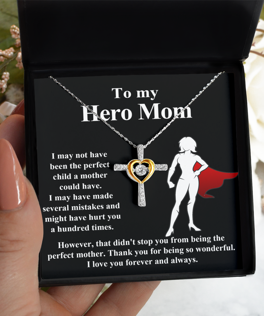 Mom Jewelry Gift - Cross Dancing Necklace - The Perfect Mother