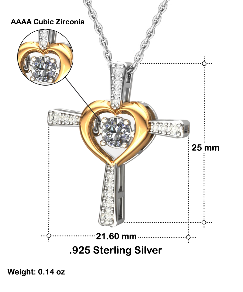 Mom Jewelry Gift - Cross Dancing Necklace - Stood Behind