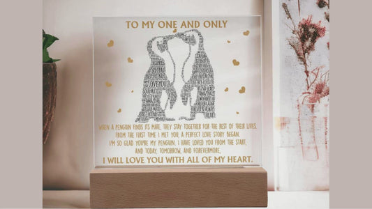 Soulmate - Perfect Love Story - LED Acrylic Plaque Table Top Display