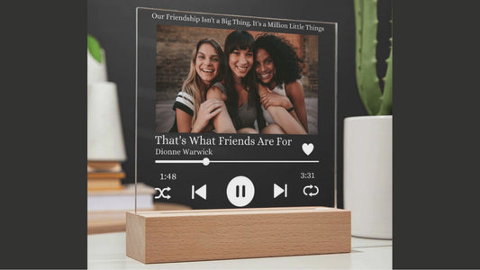 Personalized Friends Acrylic Song Plaque Table Top Display