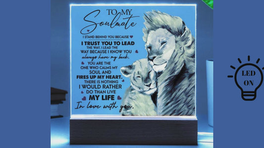 Soulmate - I Trust You - LED Acrylic Plaque Table Top Display