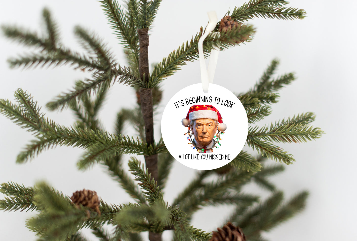 Funny Trump Christmas ornament plastic