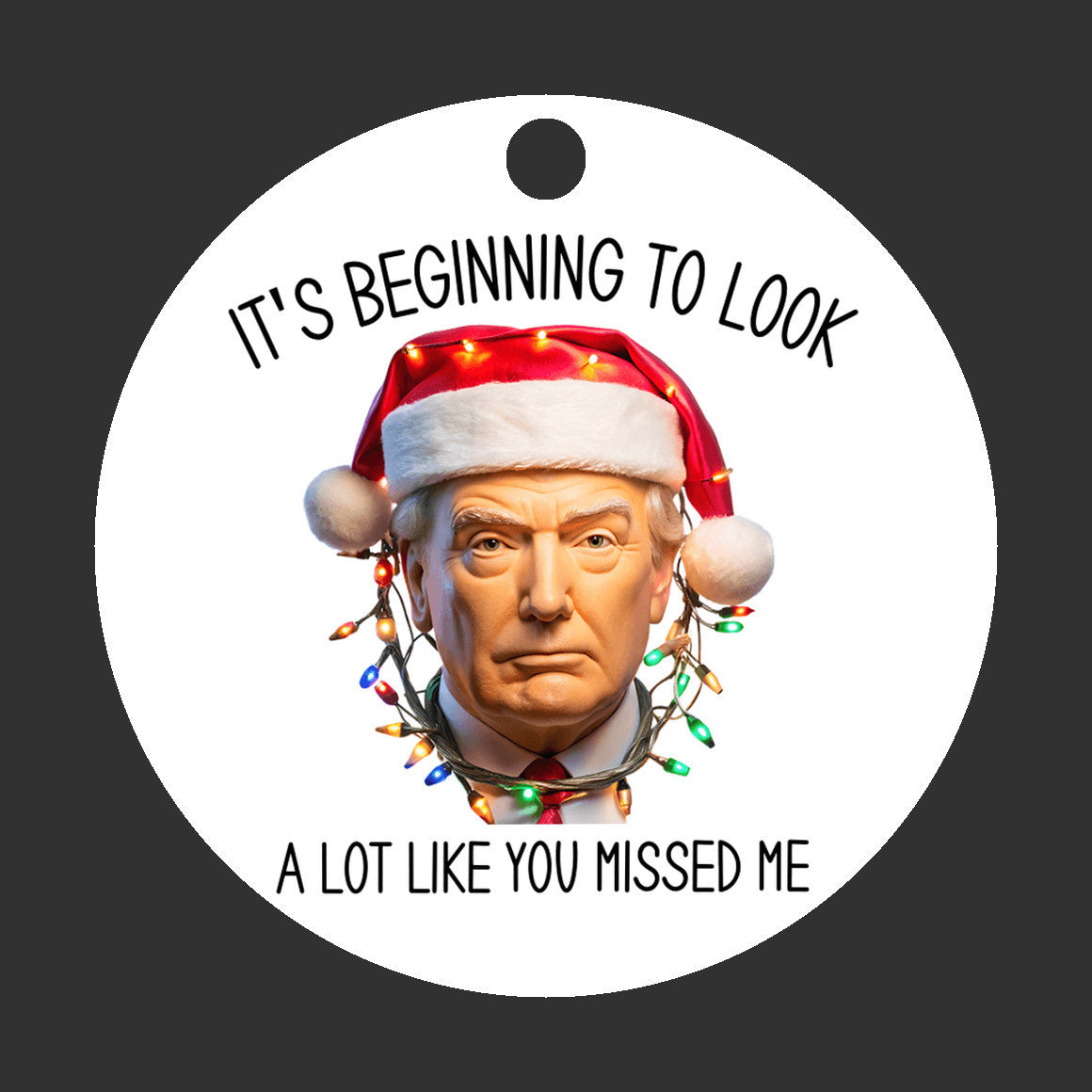 Funny Trump Christmas ornament plastic