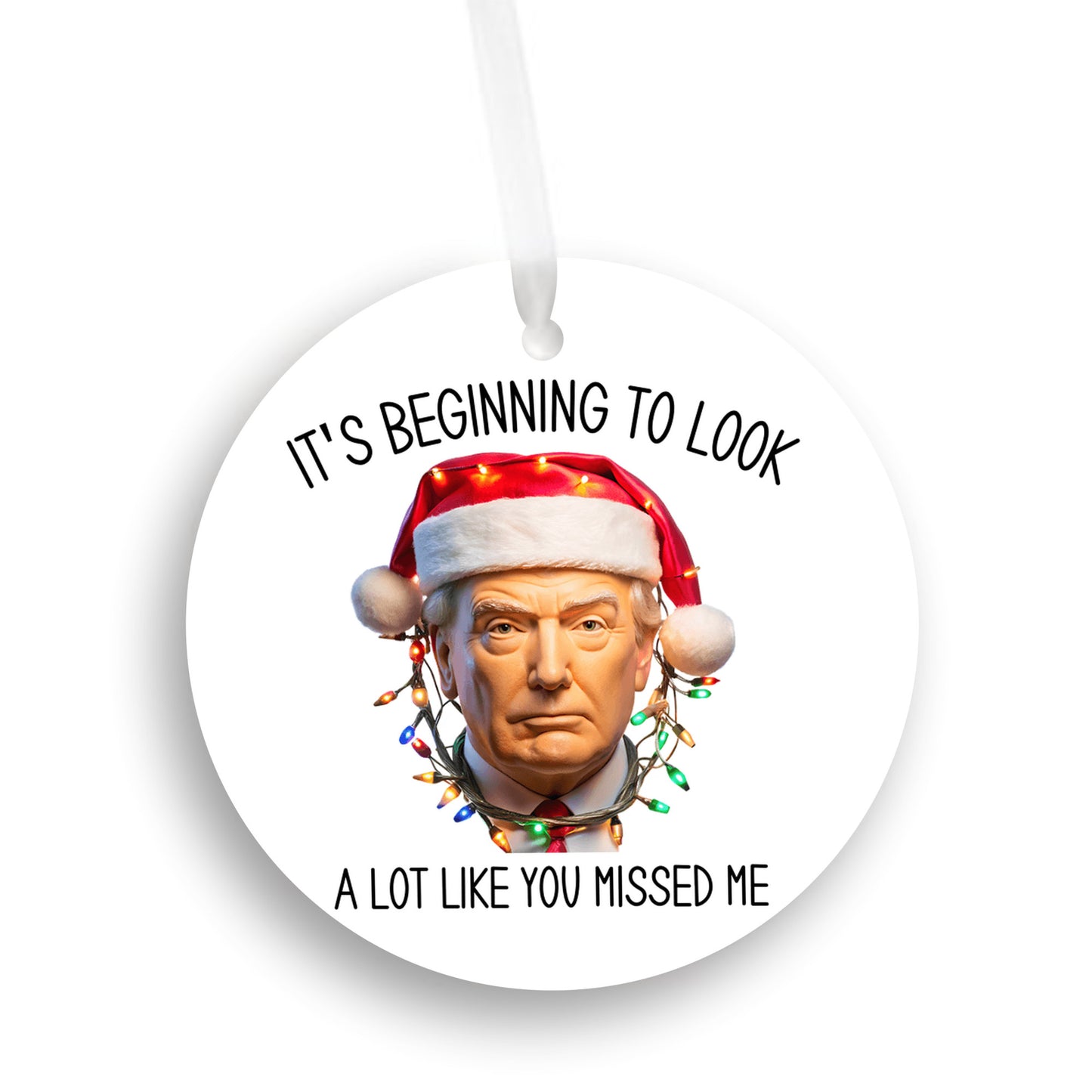 Funny Trump Christmas ornament plastic