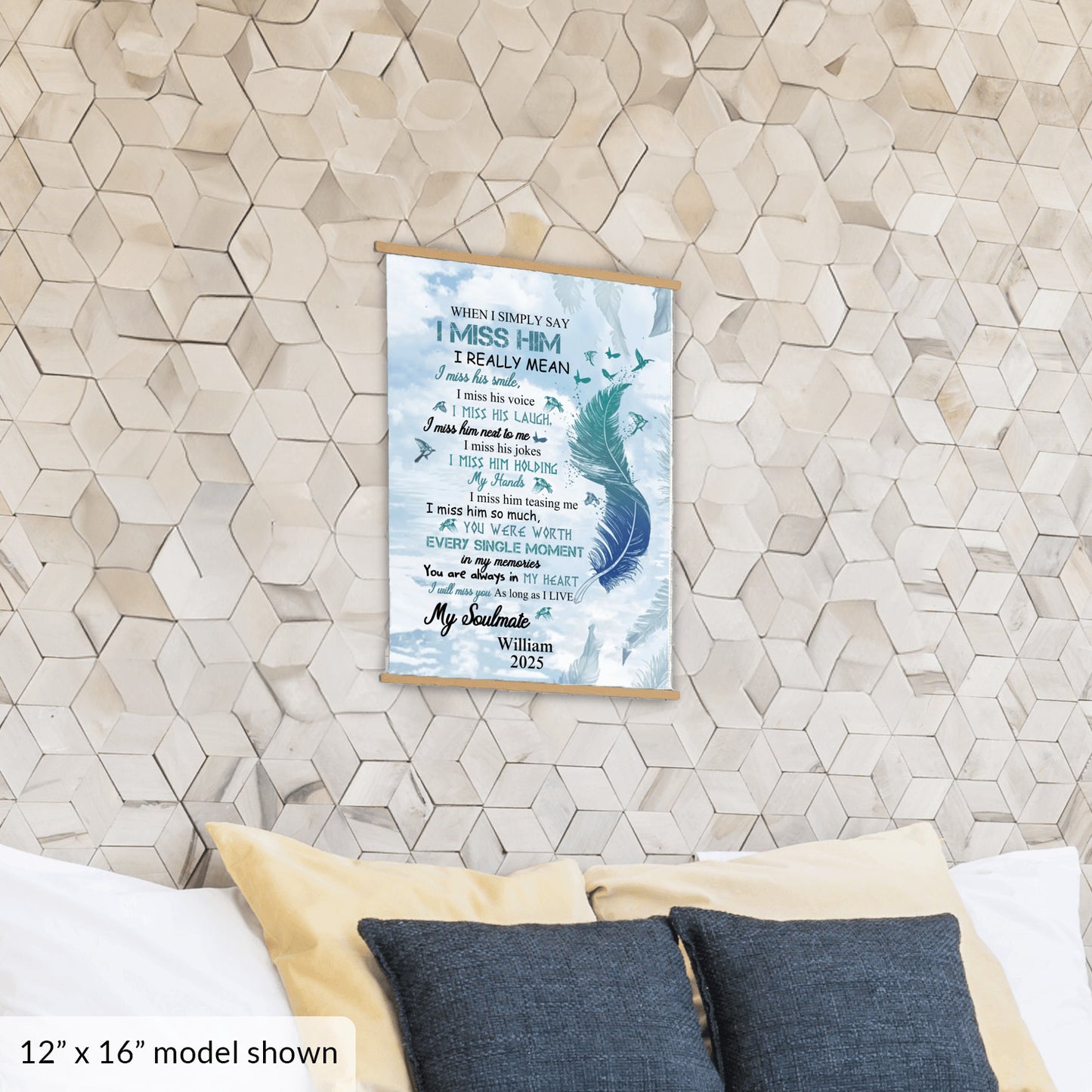 My Soulmate - I Miss  Everything About You - Personalized Hanging Canvas