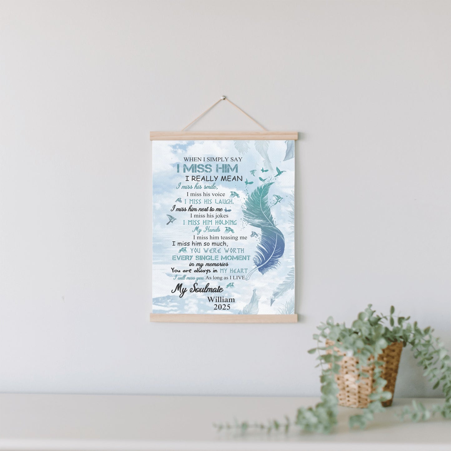 My Soulmate - I Miss  Everything About You - Personalized Hanging Canvas