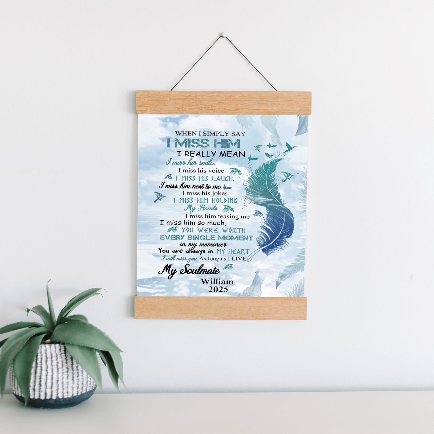 My Soulmate - I Miss  Everything About You - Personalized Hanging Canvas