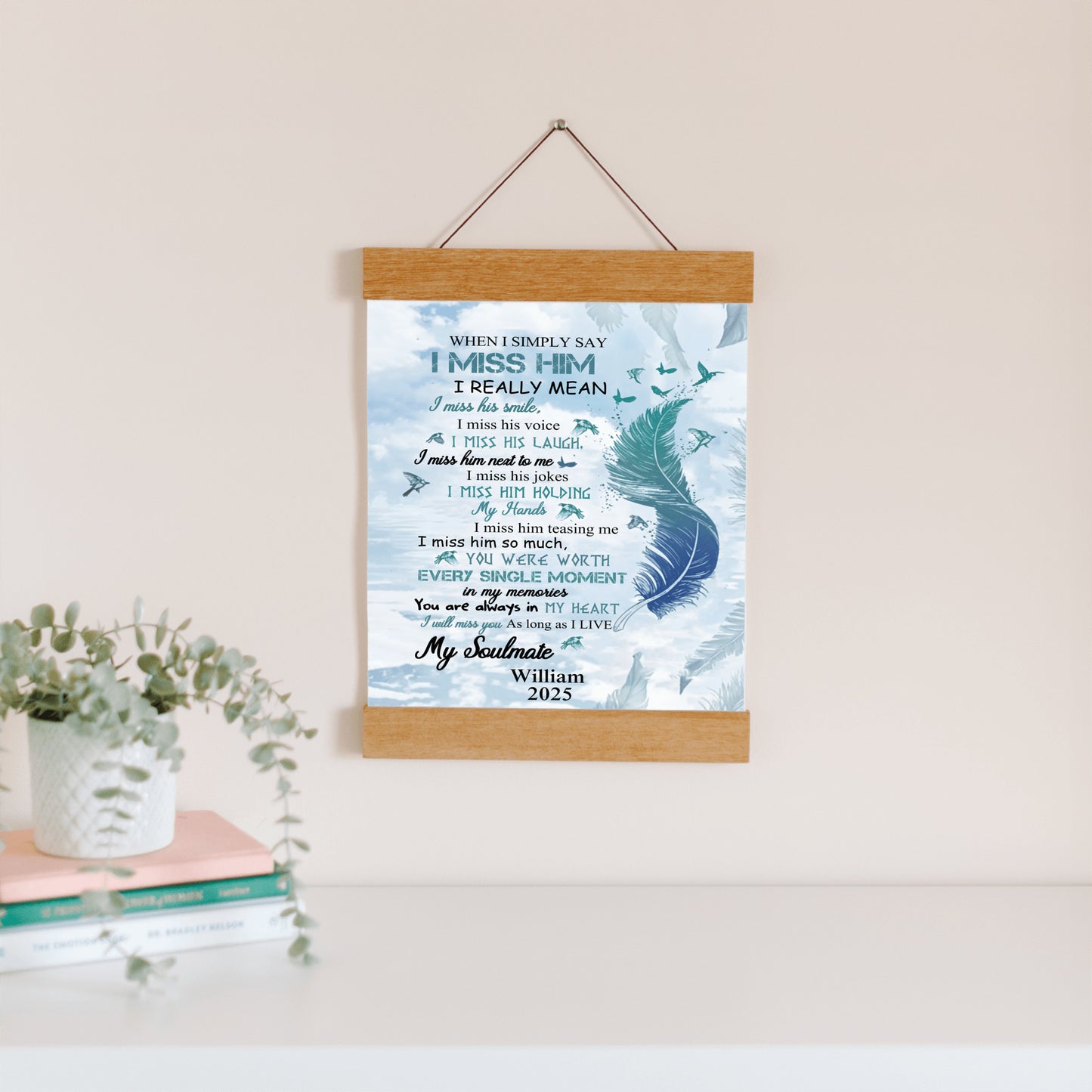 My Soulmate - I Miss  Everything About You - Personalized Hanging Canvas