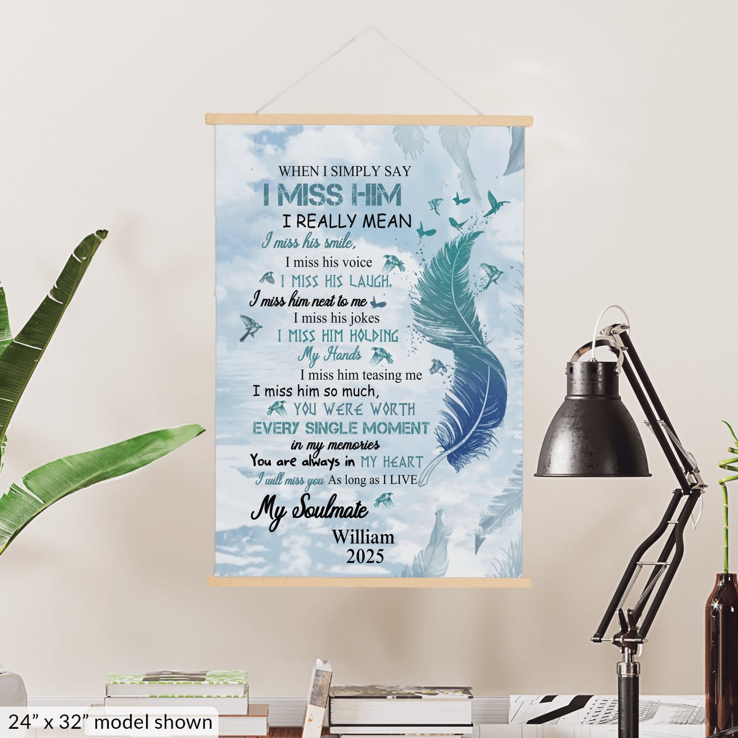 My Soulmate - I Miss  Everything About You - Personalized Hanging Canvas