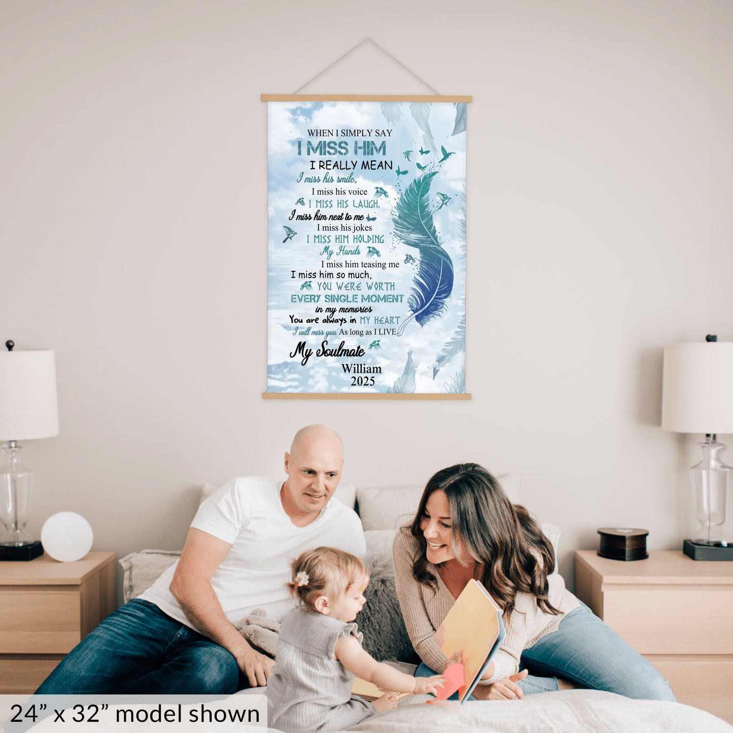 My Soulmate - I Miss  Everything About You - Personalized Hanging Canvas