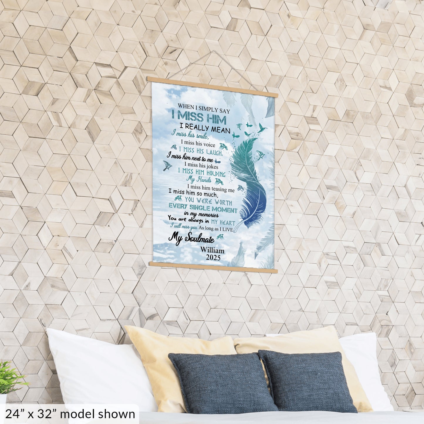 My Soulmate - I Miss  Everything About You - Personalized Hanging Canvas