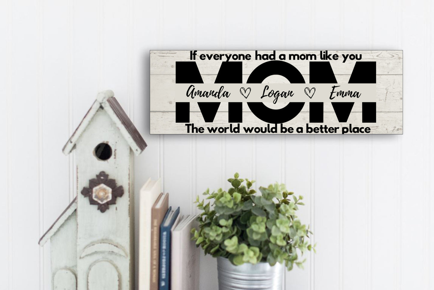 Mom Personalized Sign - The World Would Be A Better Place - Price Includes Shipping!