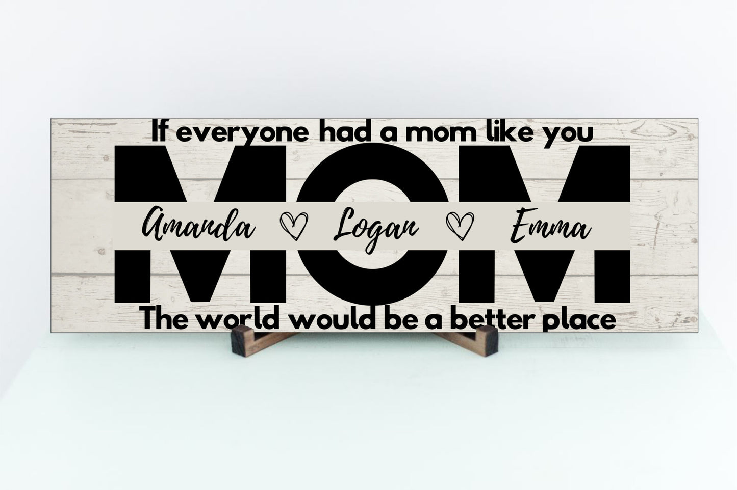 Mom Personalized Sign - The World Would Be A Better Place - Price Includes Shipping!