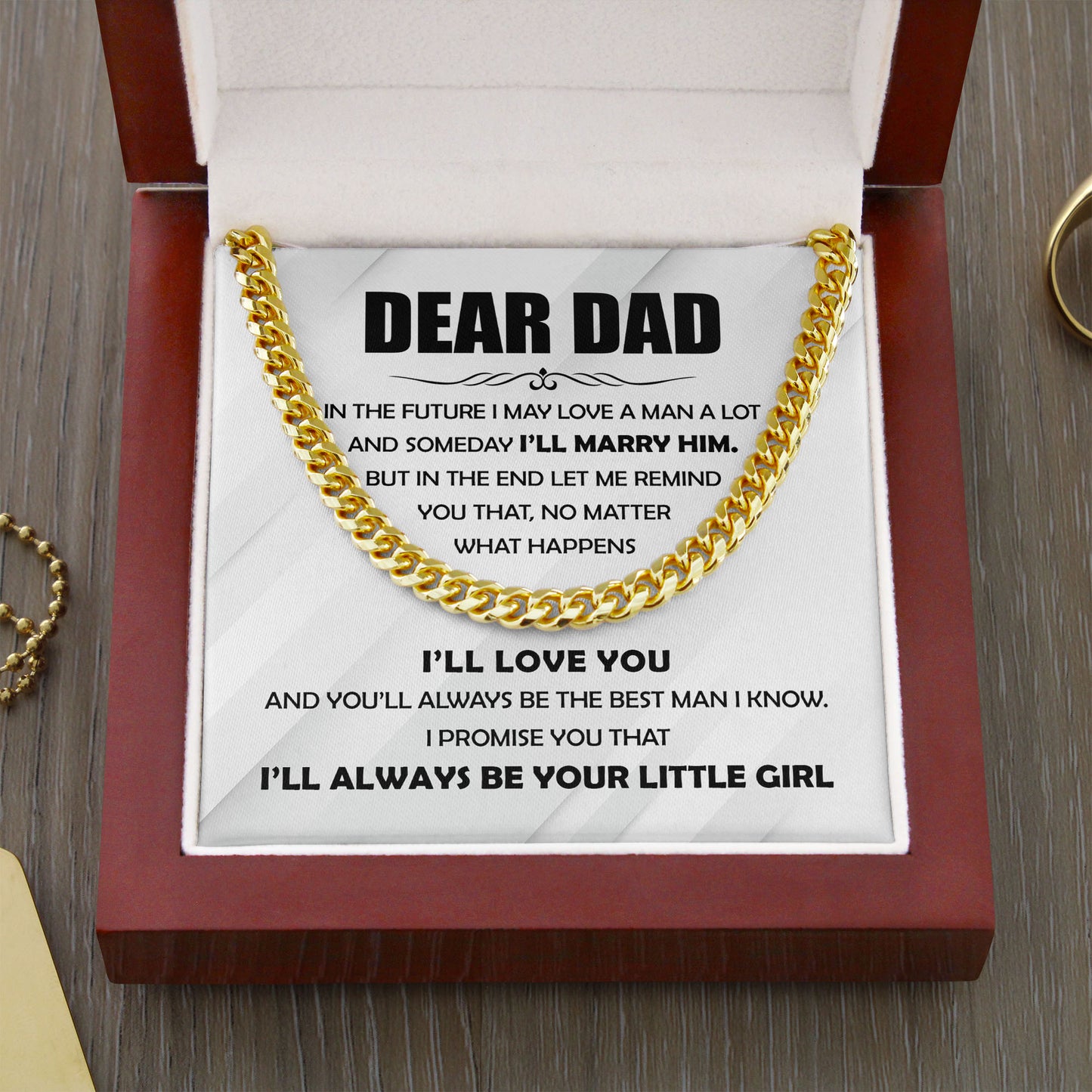 Dear Dad - The Best Man Cuban Chain From Daughter