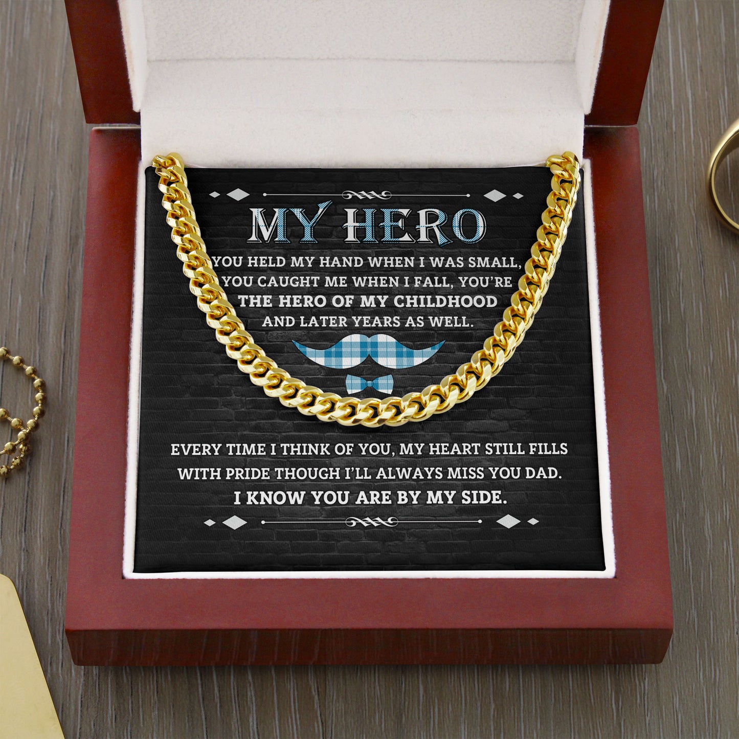 Dad Gift -Hero Of My Childhood -Cuban Chain Necklace