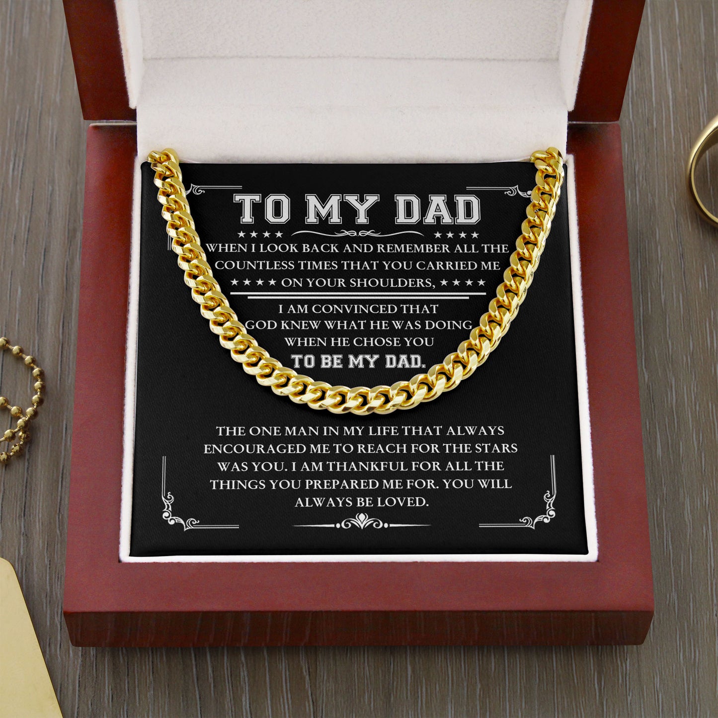 My Dad - Always Be Loved Cuban Link Chain Necklace Gift