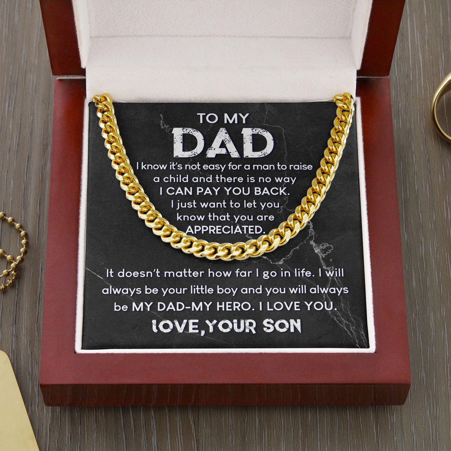 To My Dad - You Are So Appreciated - Cuban Link Chain Necklace