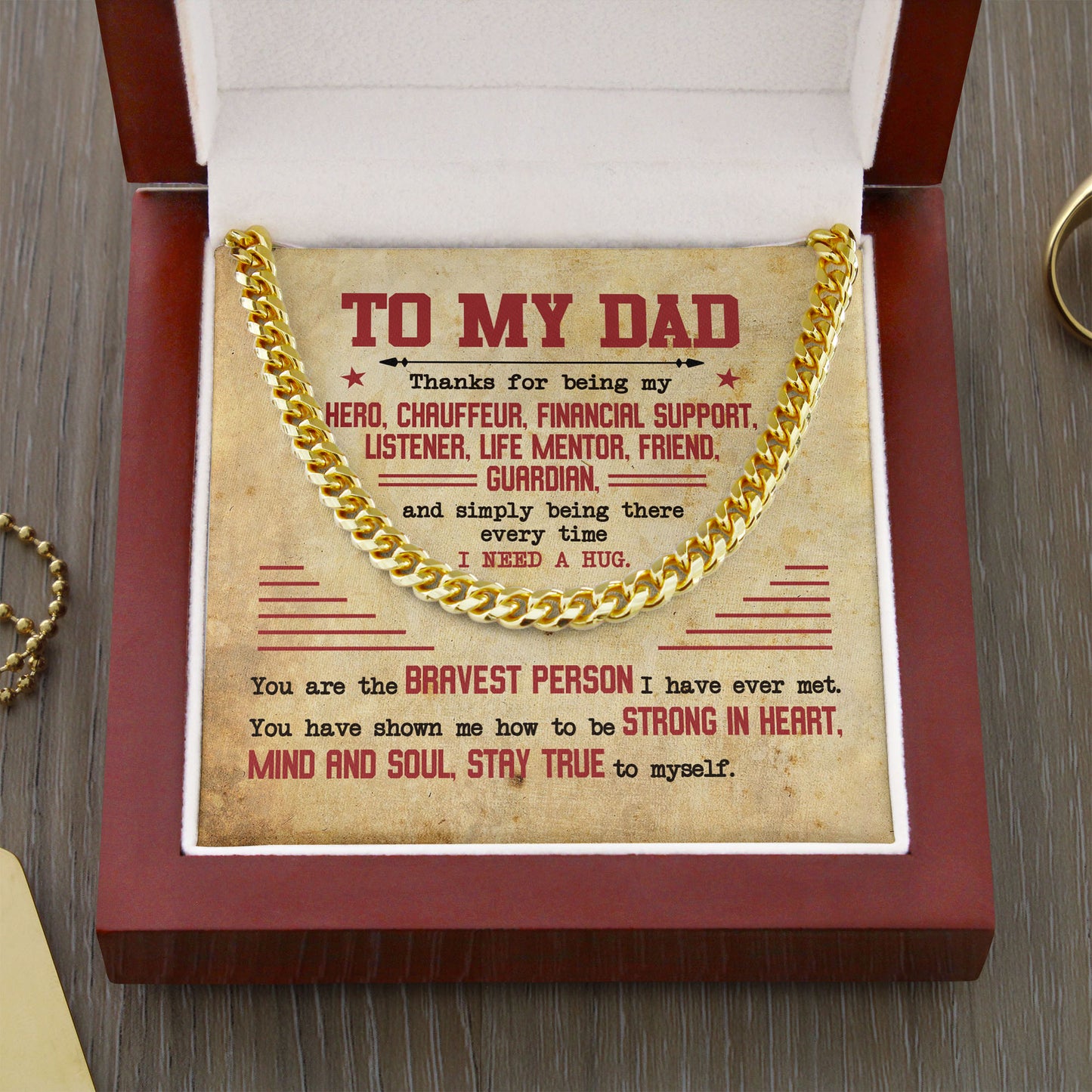 To My Dad - Strong In Heart - Cuban Chain