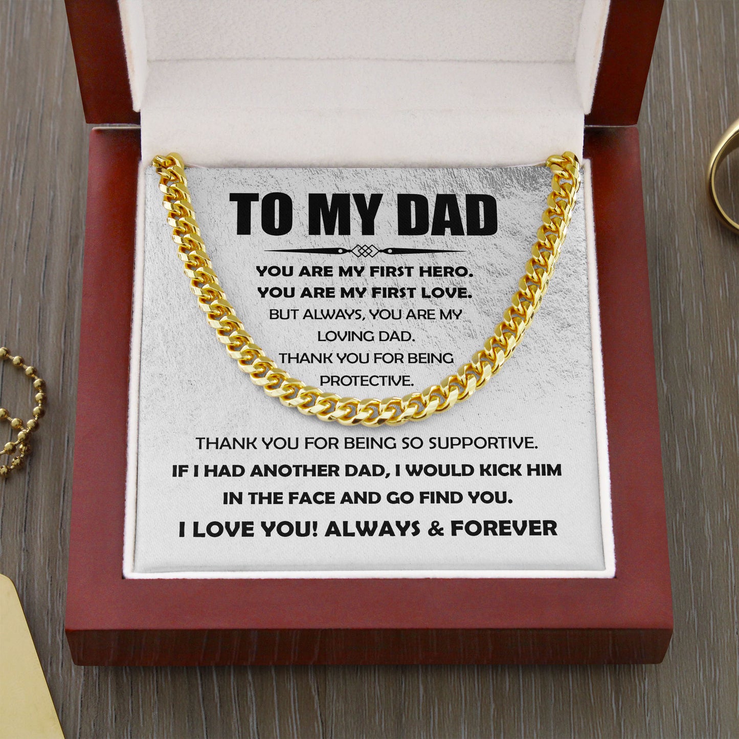 You Are My Loving Dad - Cuban Link Chain Necklace