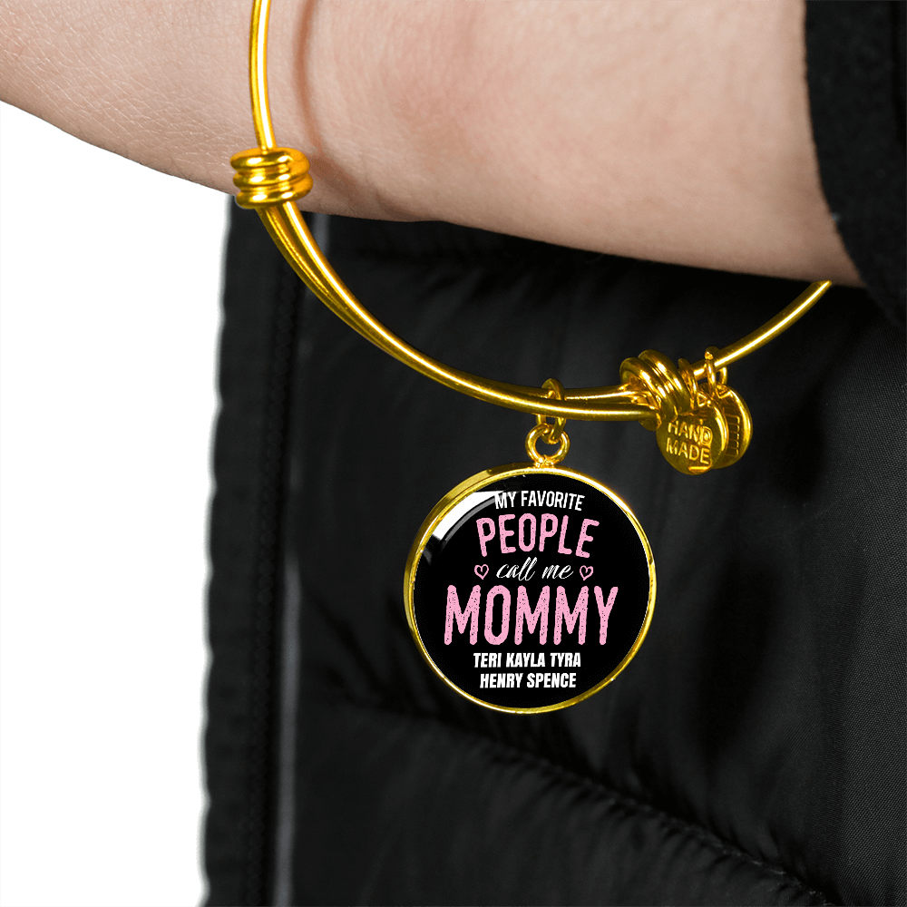 Mom Gift - Personalized Names Bangle - My Favorite People