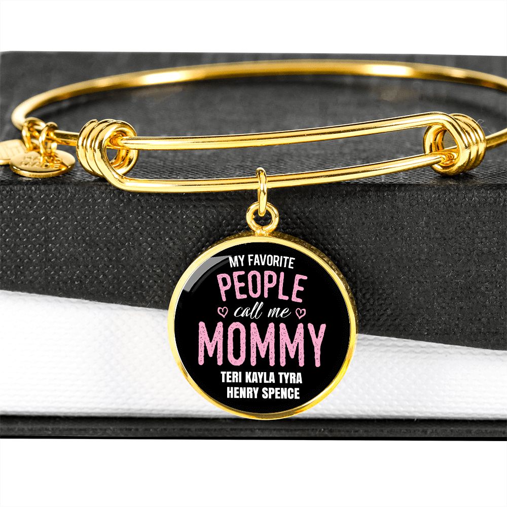 Mom Gift - Personalized Names Bangle - My Favorite People