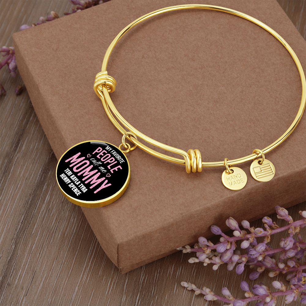 Mom Gift - Personalized Names Bangle - My Favorite People