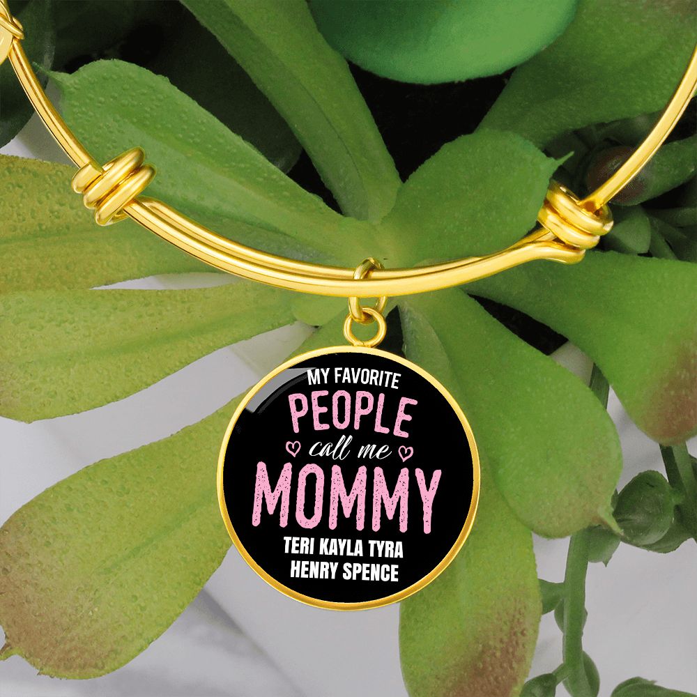 Mom Gift - Personalized Names Bangle - My Favorite People