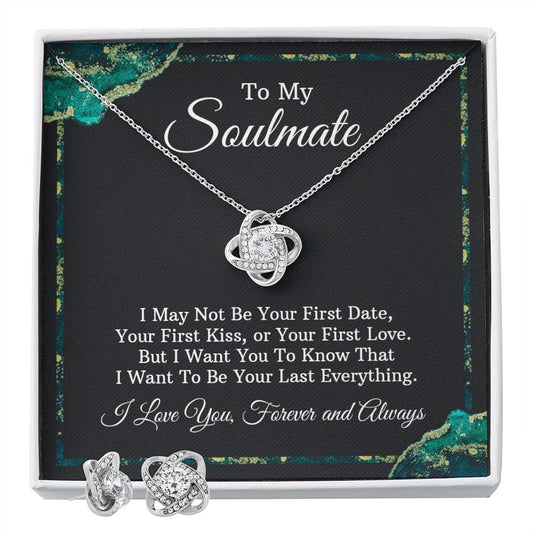 Soulmate Gift - Last Everything- Love Knot Necklace and Earring Gift Set