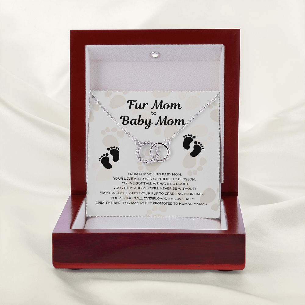 New Mom Gift - Fur Mom to Baby Mom - Perfect Pairing Necklace