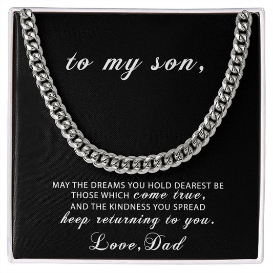 Son Chain Necklace Gift From Dad - May Your Dreams Come True