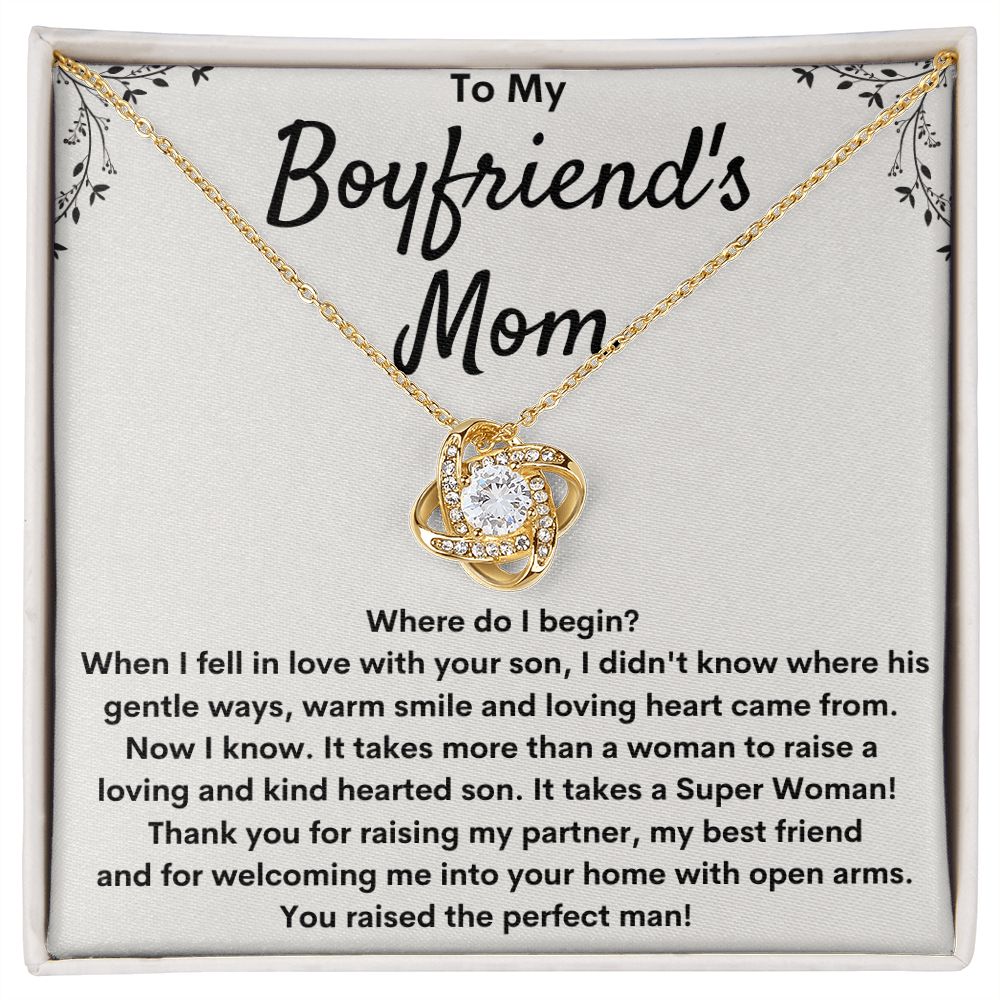 Boyfriends Mom Necklace Gift - Where Do I Begin?