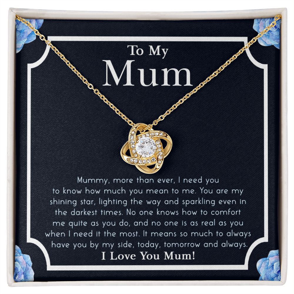Gift For Mum - You Comfort Me- Love Knot Necklace