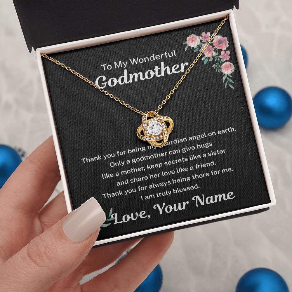 Godmother Gift from Goddaughter - Necklace - Personalized- My Guardian Angel