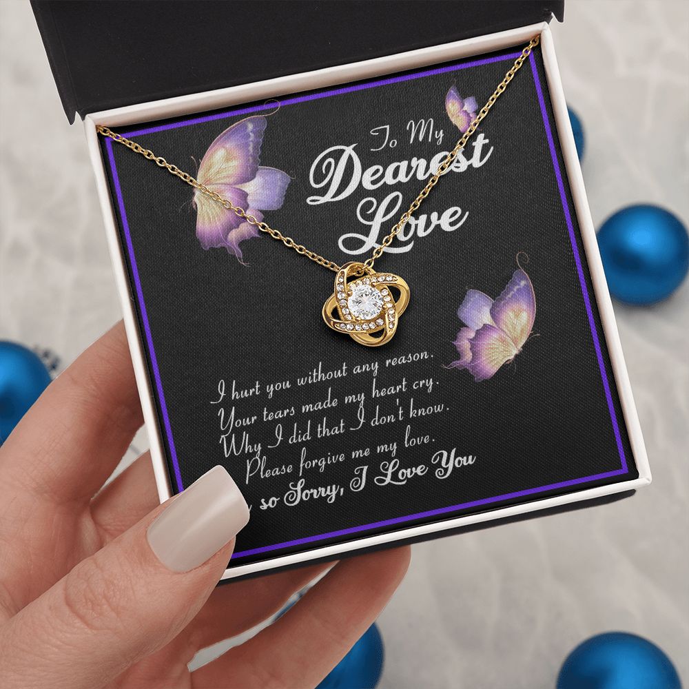 Sorry Apology Gift For Her - Please Forgive Me My Love Necklace with Message
