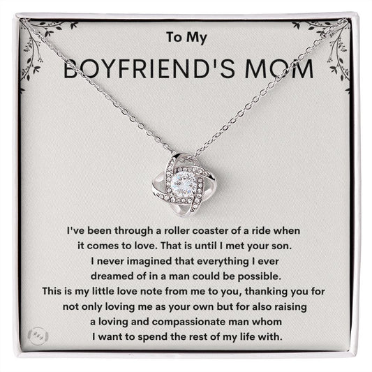 Boyfriends Mom Necklace Gift - Love Note From Me To You