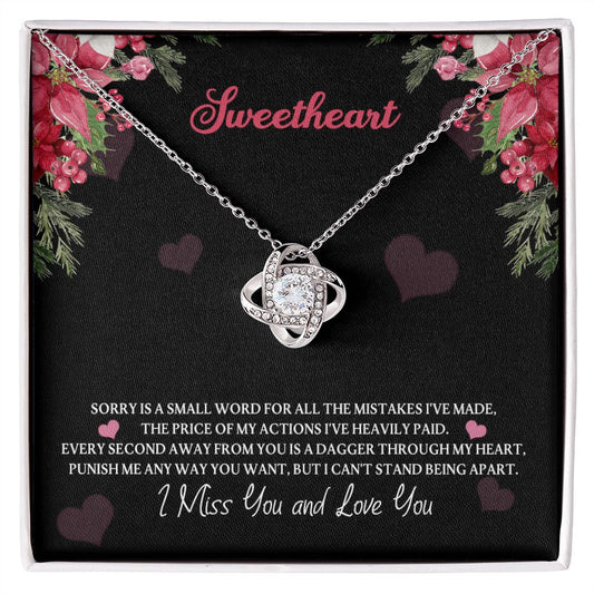 I'm Sorry Gift For Her - Love Knot Necklace