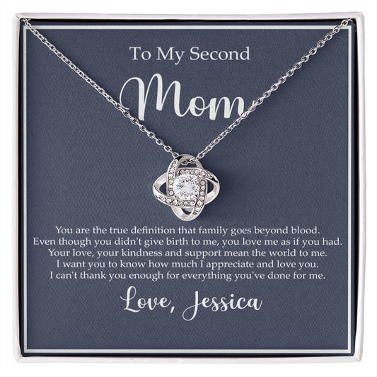 Bonus Second Mom Necklace Gift - You Mean The World To Me - Personalized