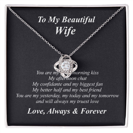 To My Wife Necklace - My Morning Kiss